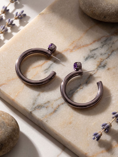Keeley Studded Hoop Earrings - EFP26GMBUD