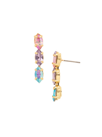 Trielle Dangle Earrings - EFP37BGCON - <p>The Trielle Dangle Earrings feature three navette cut crystals delicately dangling from a post, creating a graceful and eye-catching design. Perfect for any occasion, these timeless earrings are a must-have addition to any jewelry collection. From Sorrelli's Confetti  collection in our Bright Gold-tone finish.</p>