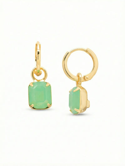 Octavia Huggie Hoop Earrings - EFS34BGPAC - <p>The Octavia Huggie Hoop Earrings feature a single emerald-cut crystal dangling from a dainty huggie hoop. From Sorrelli's Pacific Opal collection in our Bright Gold-tone finish.</p>