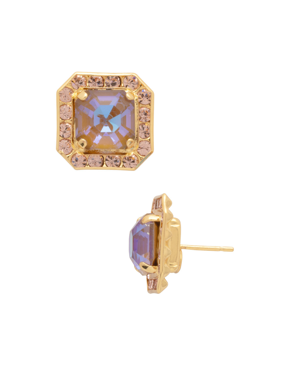 Autumn Stud Earrings - EFS5BGCHA - <p>he Autumn Stud Earrings feature a stunning crystal-embellished imperial square halo, adding a touch of elegance to any ensemble. Perfect for everyday wear or special occasions. From Sorrelli's Chai Latte collection in our Bright Gold-tone finish.</p>