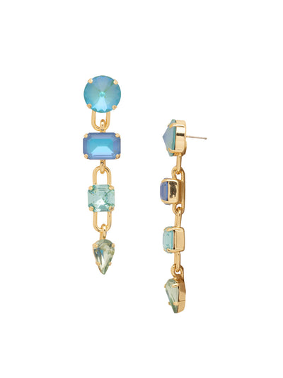 Kelly Statement Dangle Earrings - EFT1BGOC - <p>Make a bold impression with the Kelly Statement Dangle Earrings, featuring striking paperclip chain links adorned with assorted-cut crystals that dangle from a chic round-cut stud. A perfect blend of modern design and dazzling sparkle, these earrings elevate any look. From Sorrelli's Ocean collection in our Bright Gold-tone finish.</p>