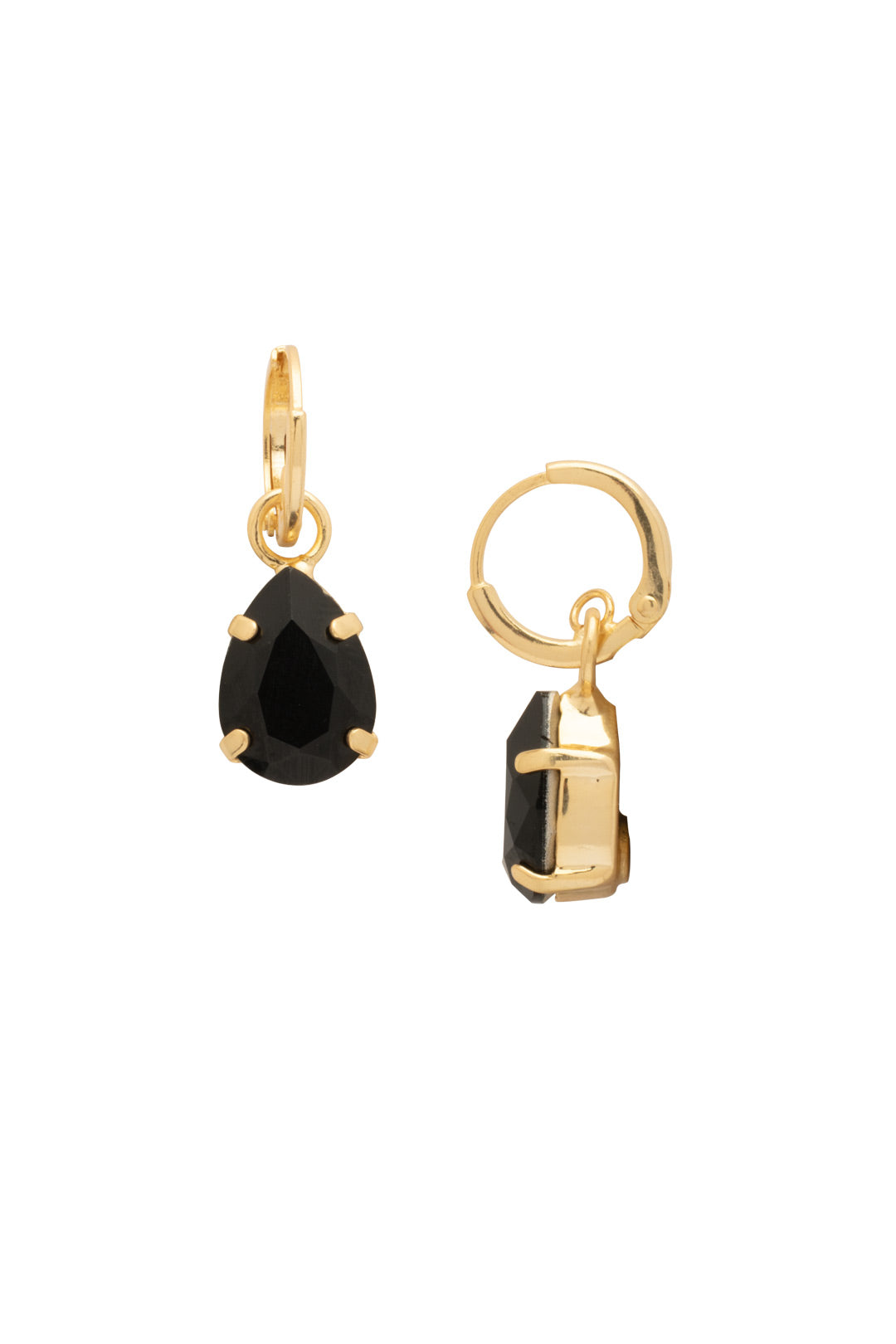 Perfect Pear Huggie Hoop Earrings - EFT55BGEM - <p>The Perfect Pear Huggie Hoop Earrings feature a single pear-cut crystal on a delicate metal huggie hoop. From Sorrelli's Evening Moon collection in our Bright Gold-tone finish.</p>