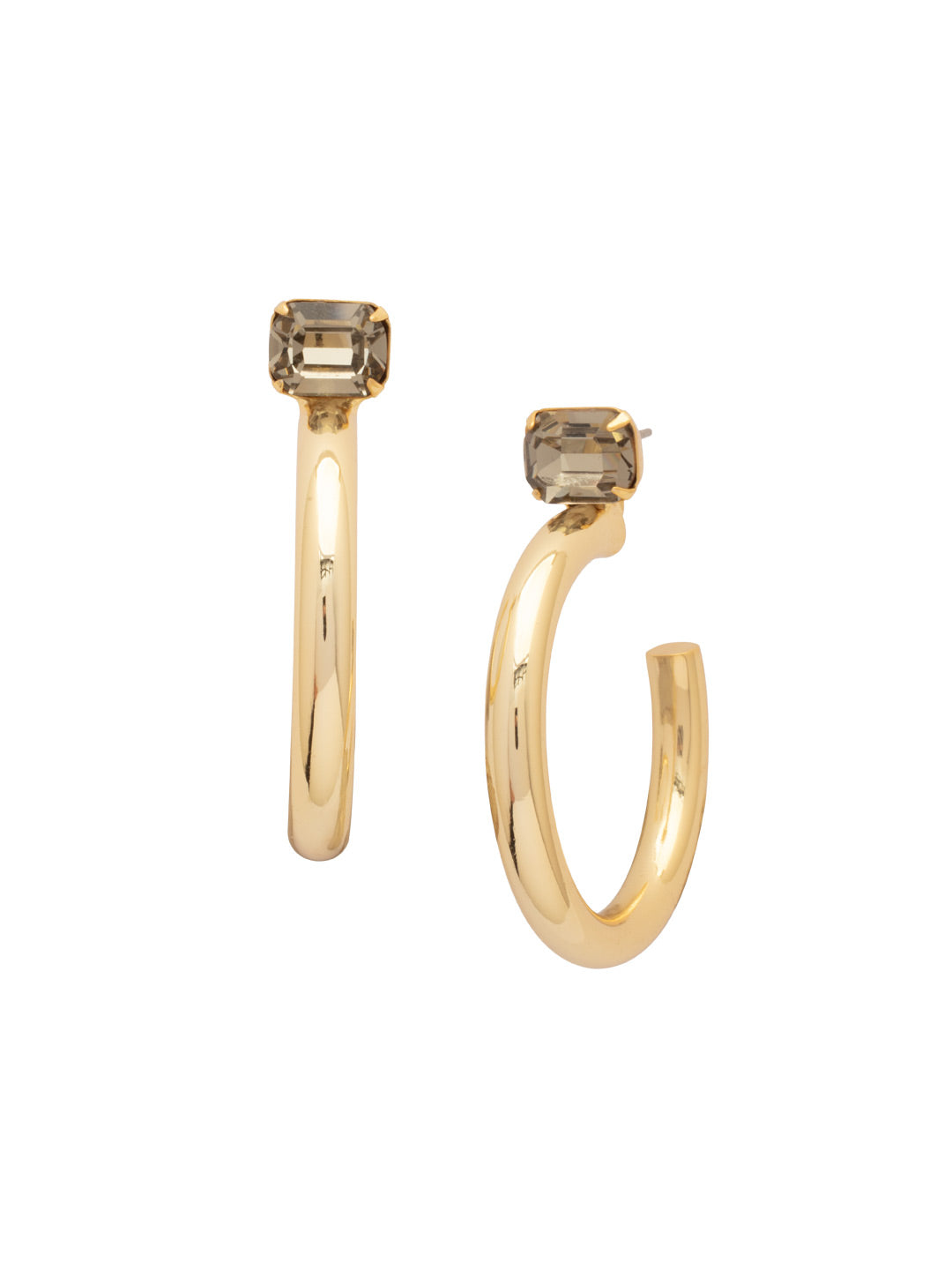 Product Image: Keeley Emerald Cut Hoop Earrings