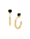 Keeley Emerald Cut Hoop Earrings