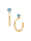 Keeley Emerald Cut Hoop Earrings