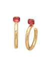 Keeley Emerald Cut Hoop Earrings