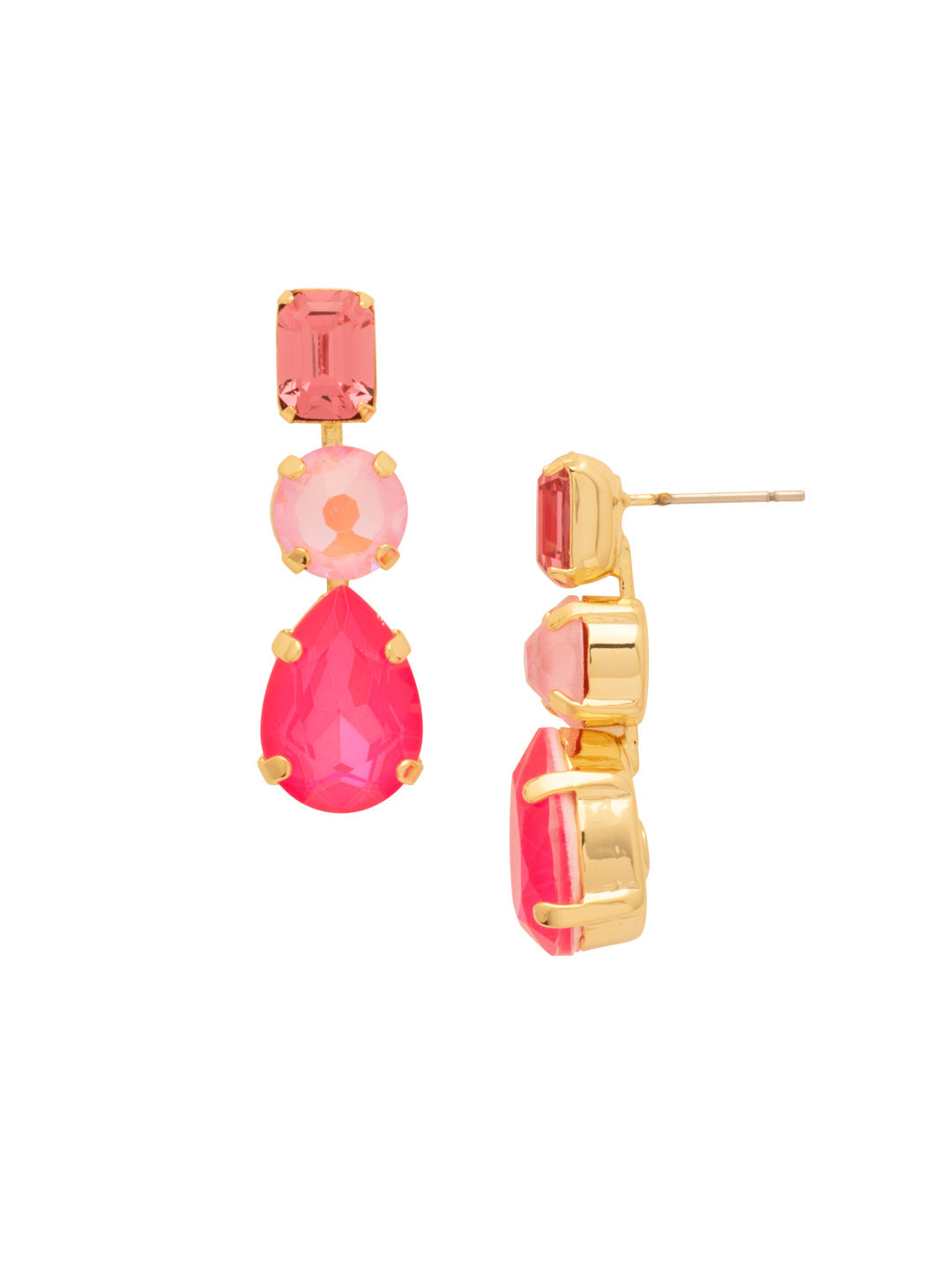 Kayla Short Dangle Earrings - EFV2BGBFL - <p>From Sorrelli's Big Flirt collection in our Bright Gold-tone finish.</p>