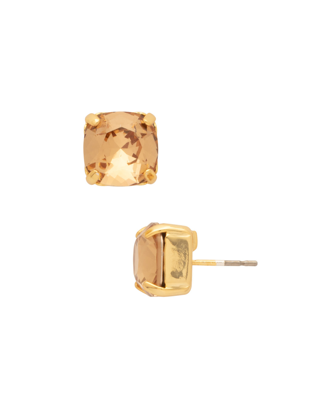 Izzy Stud Earrings - EFY1BGLC - <p>The Izzy Stud Earrings feature a single imperial fancy square-cut crystal on a post. From Sorrelli's Light Colorado collection in our Bright Gold-tone finish.</p>