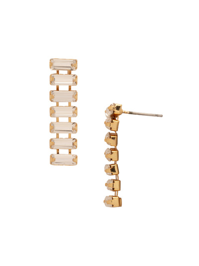 Bianca Dangle Earrings - EFY50BGCRY - <p>The Bianca Dangle Earrings feature a line of baby baguette-cut crystals on a post. From Sorrelli's Crystal collection in our Bright Gold-tone finish.</p>