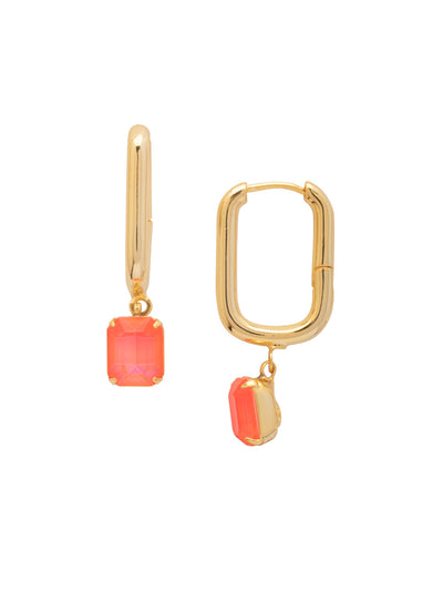 Octavia Rectangle Hoop Earrings - EFY7BGELH - <p>The Octavia Rectangle Hoop Earrings feature an emerald-cut crystal dangling from a trendy geometric rectangle hoop. From Sorrelli's Electric Hyacinth collection in our Bright Gold-tone finish.</p>