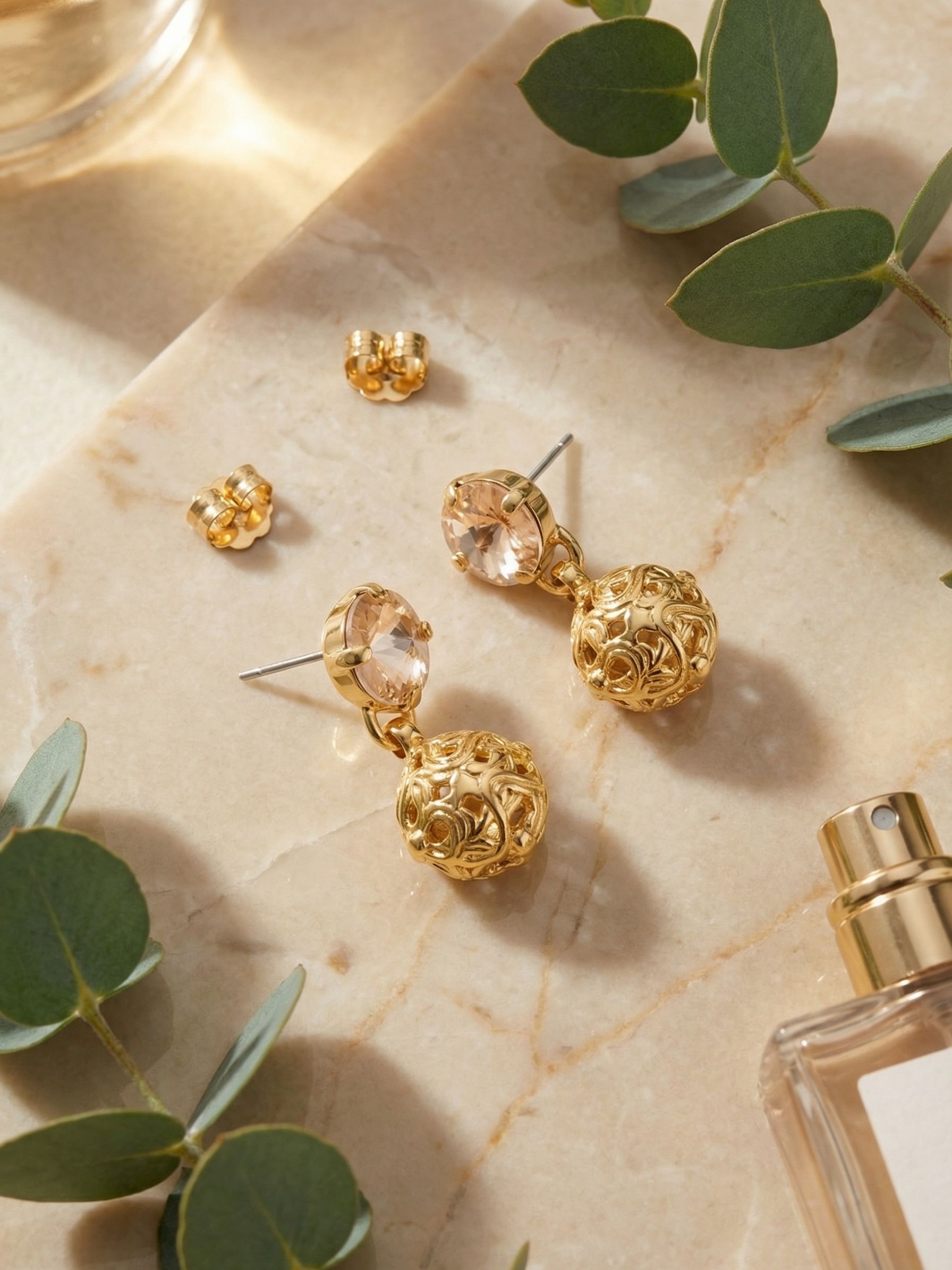 Clementine Round Dangle Earrings - EFZ188BGGNS