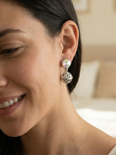 Clementine Round Dangle Earrings - EFZ188PDCAB