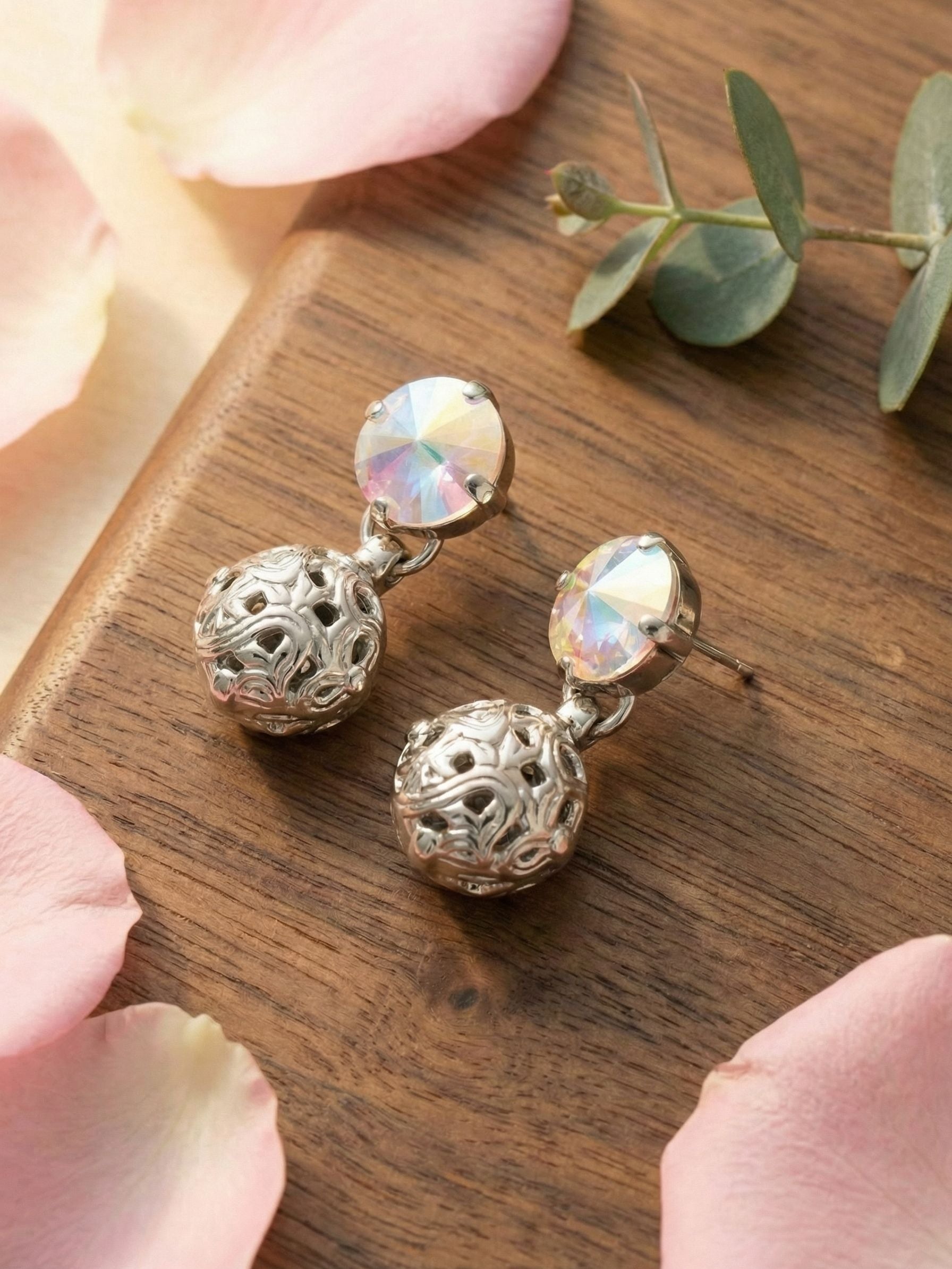 Clementine Round Dangle Earrings - EFZ188PDCAB