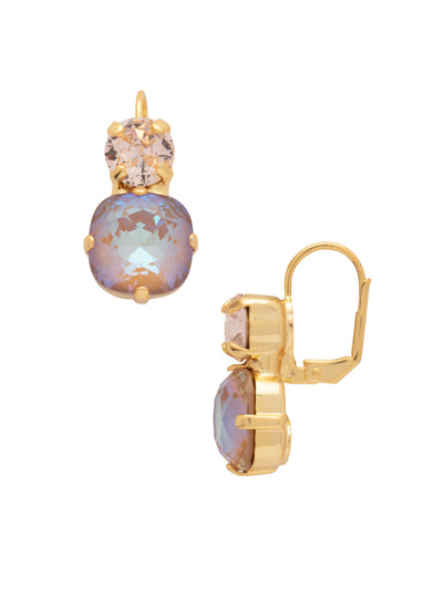 Cushion-Cut Round Dangle Earrings - EGB8BGCHA - <p>The Cushion-Cut Round Dangle Earrings feature a cushion cut crystal accented by a round cut crystal above, creating a refined drop with timeless sparkle and effortless charm. From Sorrelli's Chai Latte collection in our Bright Gold-tone finish.</p>