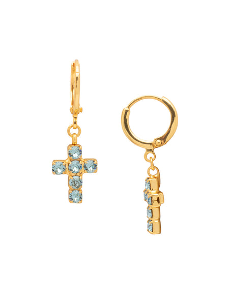 Carly Cross Huggie Hoop Earrings - EGE8BGAQU - Sorrelli