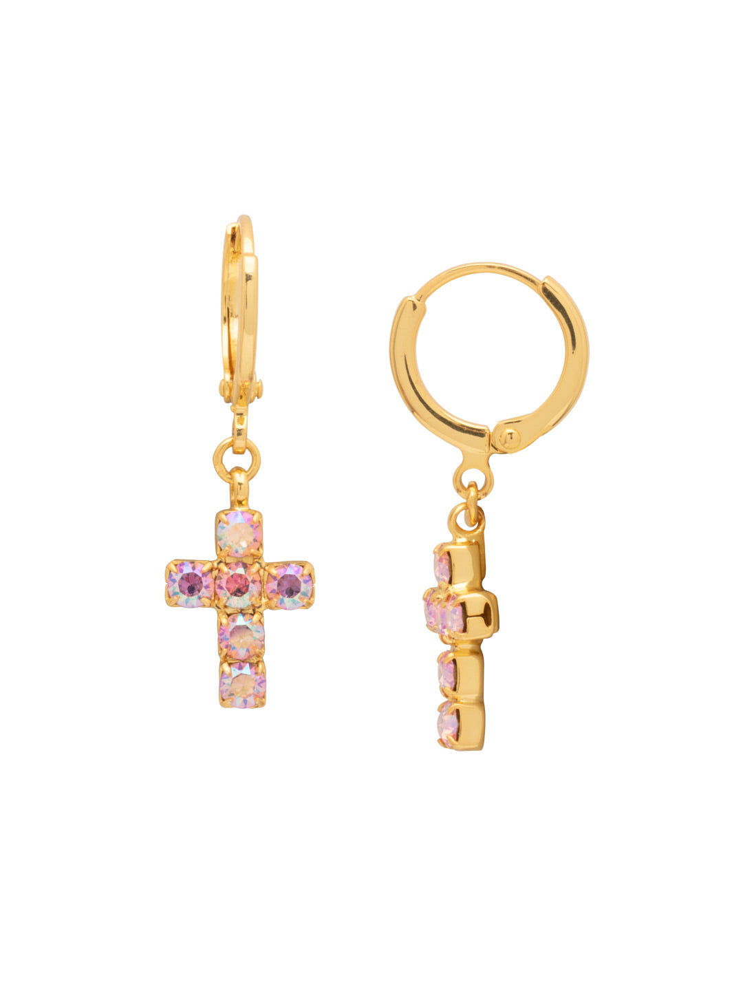 Carly Cross Huggie Hoop Earrings - EGE8BGLRA