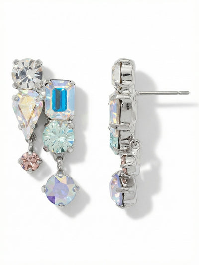 Moxie Dangle Earrings - EGI7PDRQ - <p>Pastel crystals gather in an asymmetrical cluster, catching the light with a blend of emerald, pear, and round cuts. The design balances a substantial visual presence with a lightweight feel on the ear. Two delicate lower drops swing independently with your movement, creating soft flashes of iridescence. An oversized comfort clutch keeps the post secure, ensuring the intricate arrangement stays perfectly positioned from your morning commute straight through to evening plans.</p><ul>
<li>Asymmetrical cluster of emerald, pear, and round crystals</li>
<li>Two independently swinging drops for subtle movement</li>
<li>Post with oversized comfort-clutch back</li>
<li>Protective e-coat finish for lasting wear</li>
<li>Includes signature organza pouch for gifting and travel</li>
</ul>
