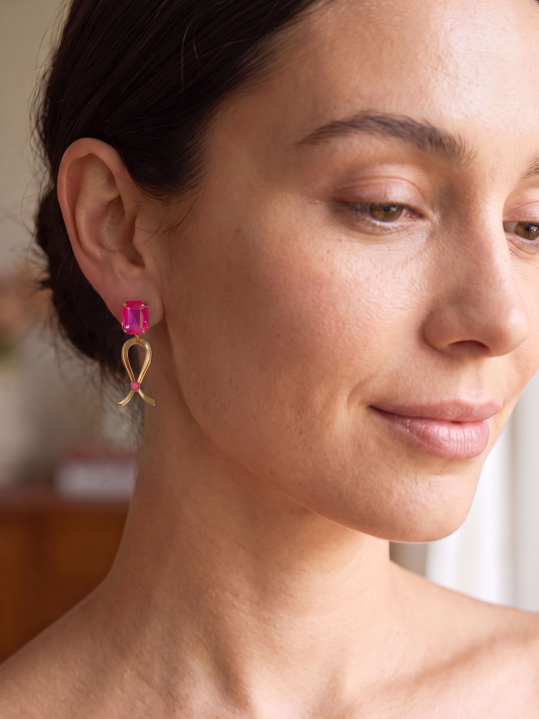 Ribbon of Hope Dangle Earrings - EGM2BGETP
