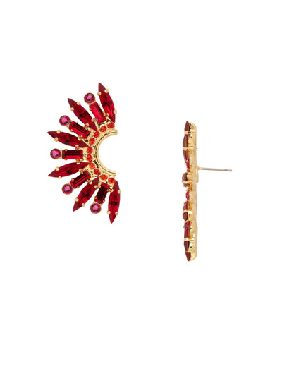 Esmeray Statement Earring - ESP41BGFIS - <p>This will catch everyone's eye! With a tribal inspired design, these statement earrings have a beautiful crystal pattern. From Sorrelli's Fireside collection in our Bright Gold-tone finish.</p>