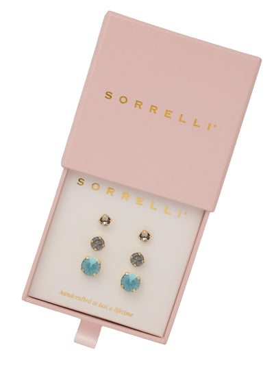 Three Studs Earring Gift Set - GFL1BGLBH - <p>Three of our best-selling studs in a single gift set box. From Sorrelli's Laguna Beach collection in our Bright Gold-tone finish.</p>