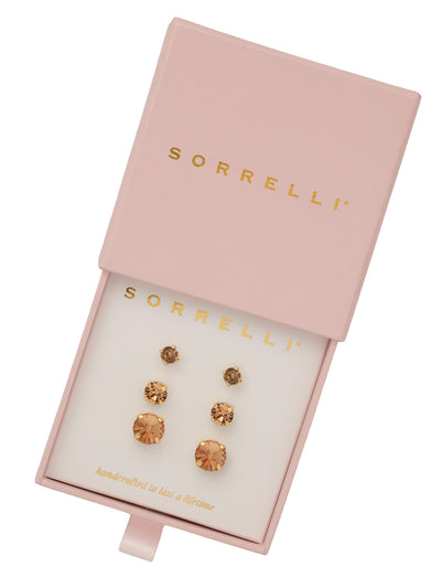 Three Studs Earring Gift Set - GFL1BGLC - <p>Three of our best-selling studs in a single gift set box. From Sorrelli's Light Colorado collection in our Bright Gold-tone finish.</p>