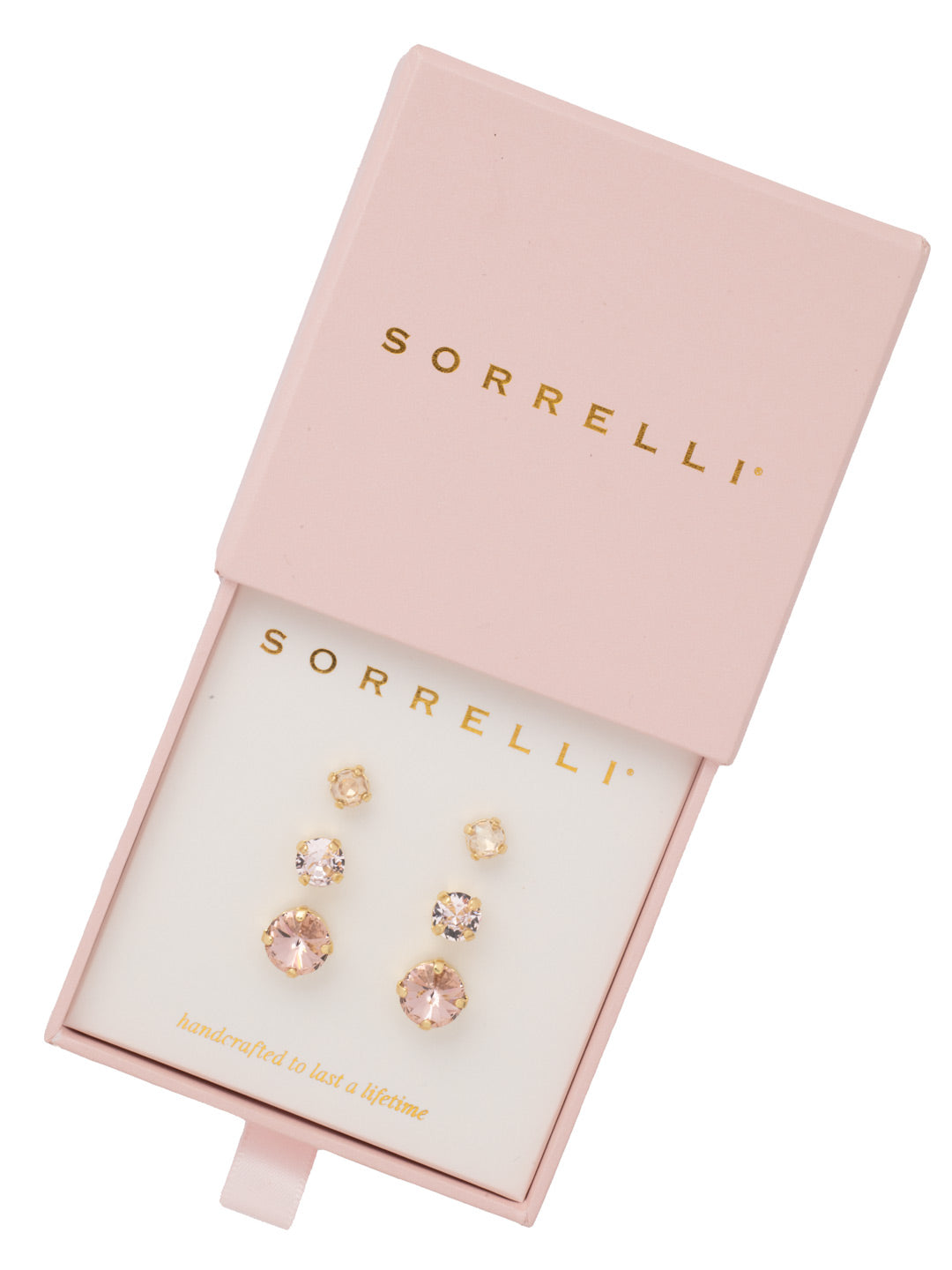 Three Studs Earring Gift Set - GFL1BGSBL - <p>Three of our best-selling studs in a single gift set box. From Sorrelli's Satin Blush collection in our Bright Gold-tone finish.</p>