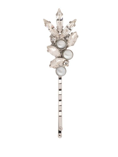 Marilla Hair Pin - HFH11PDMDP - <p>The Marilla Hair Pin features an assortment of crystals and stones on a classic bobby pin hair pin. From Sorrelli's Modern Pearl collection in our Palladium finish.</p>