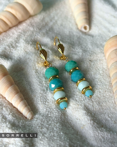 Auger Beaded Dangle Earrings - EGE1BGCSD