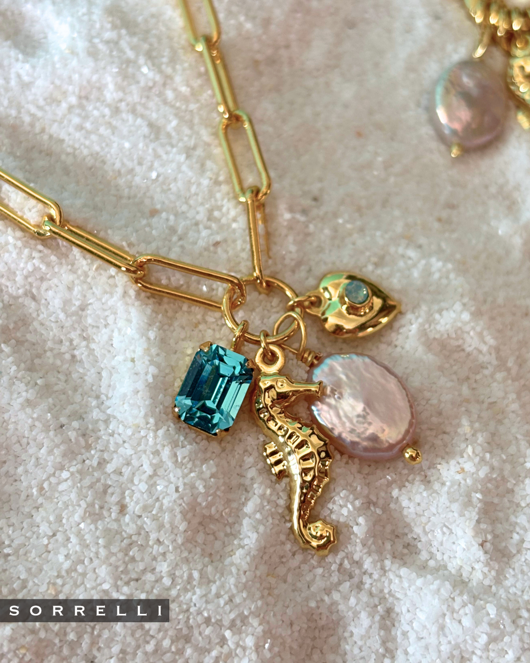 Seahorse Charm Pendant Necklace - NGE5BGCSD