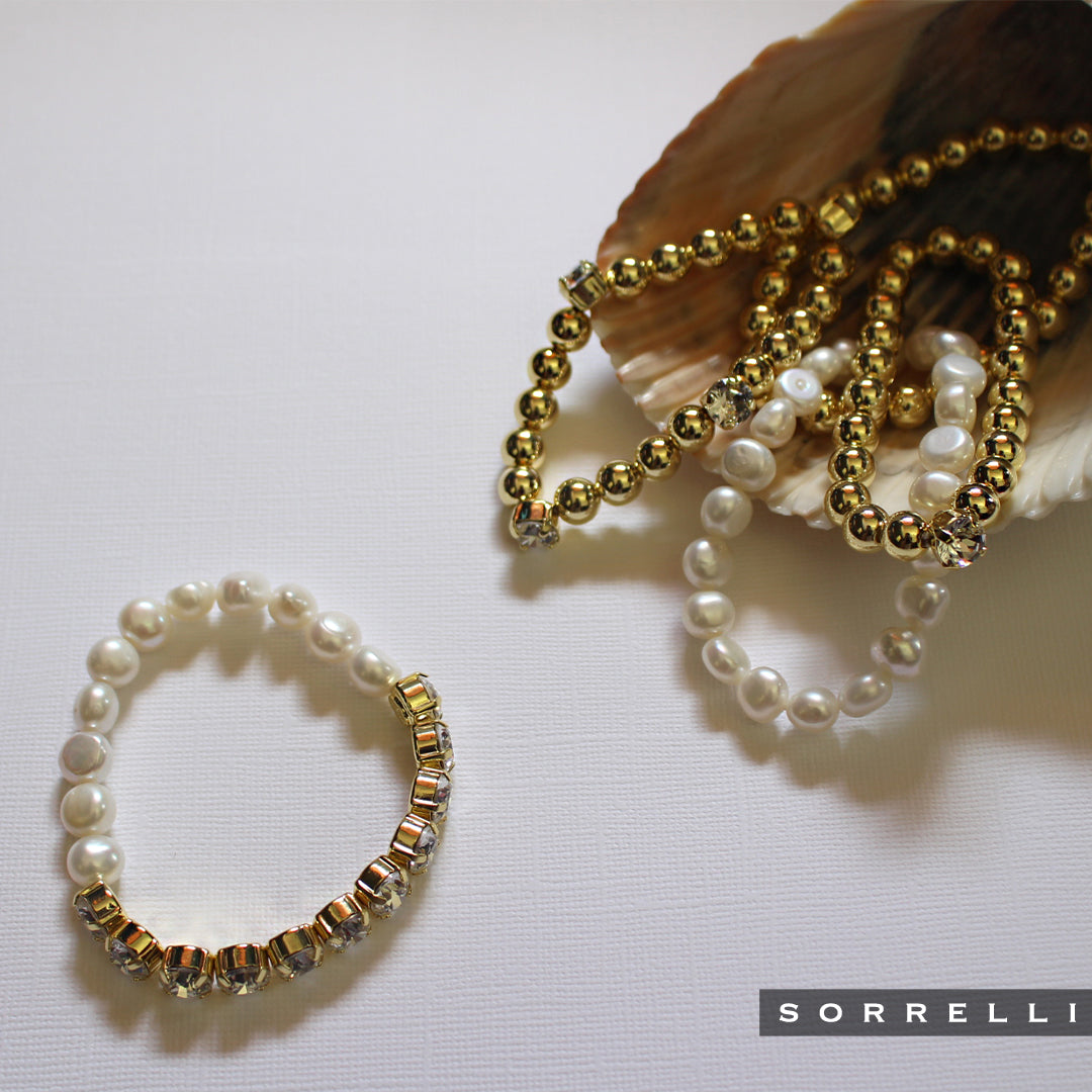 Four Crystal Stretch Bracelet - 4BFJ22BGCRY