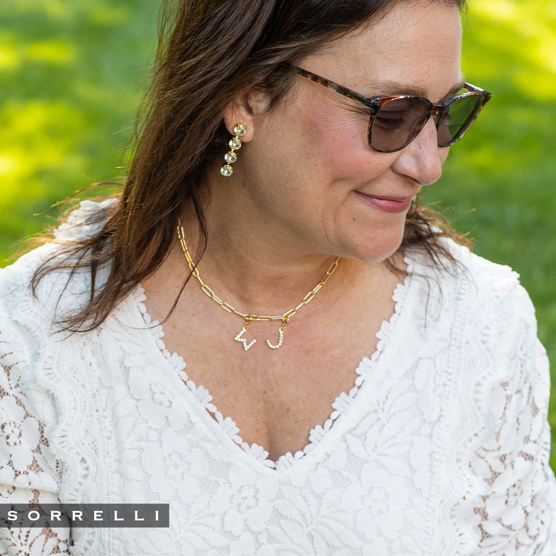 "W" Initial Charm - CFB23BGCRY