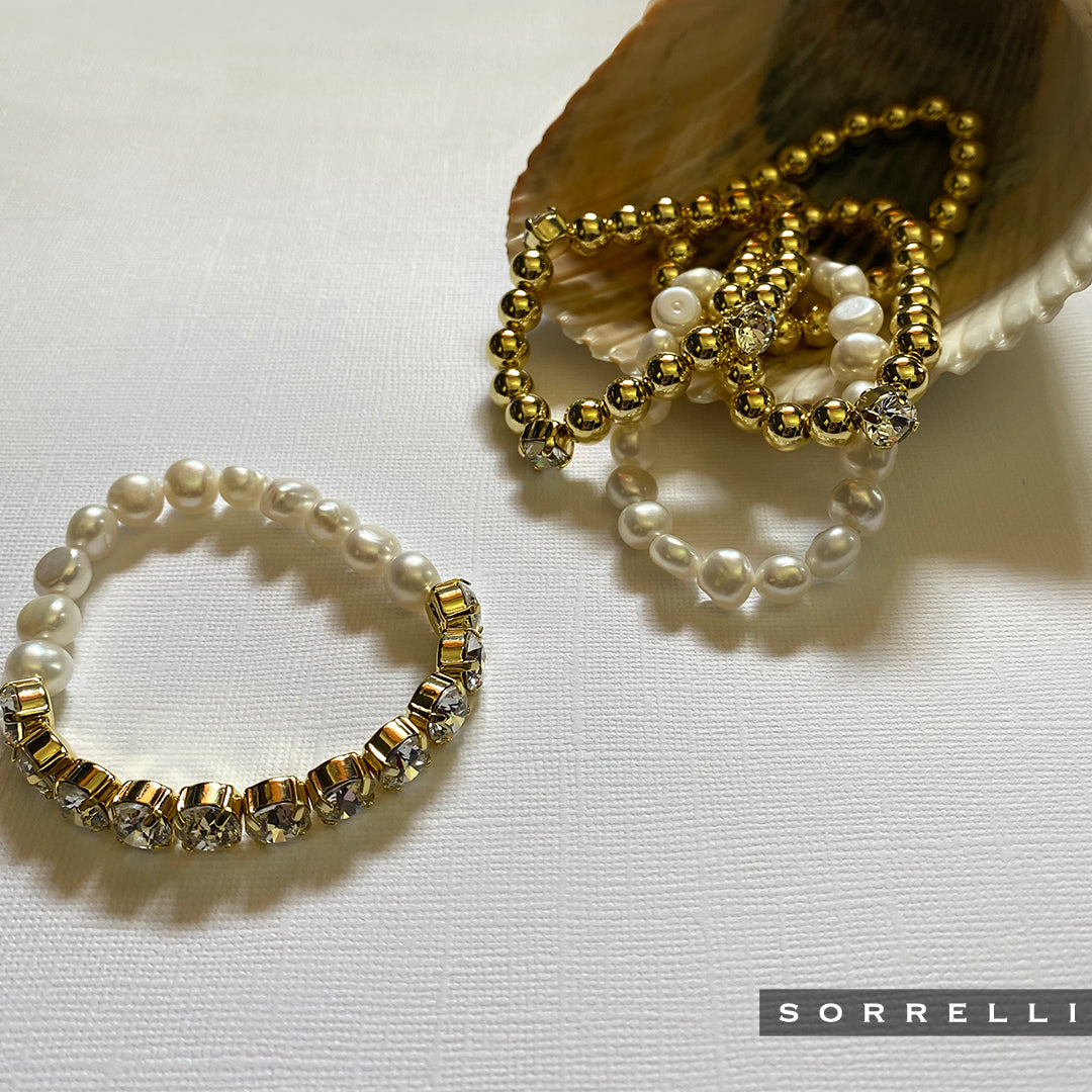 Four Crystal Stretch Bracelet - 4BFJ22BGCRY