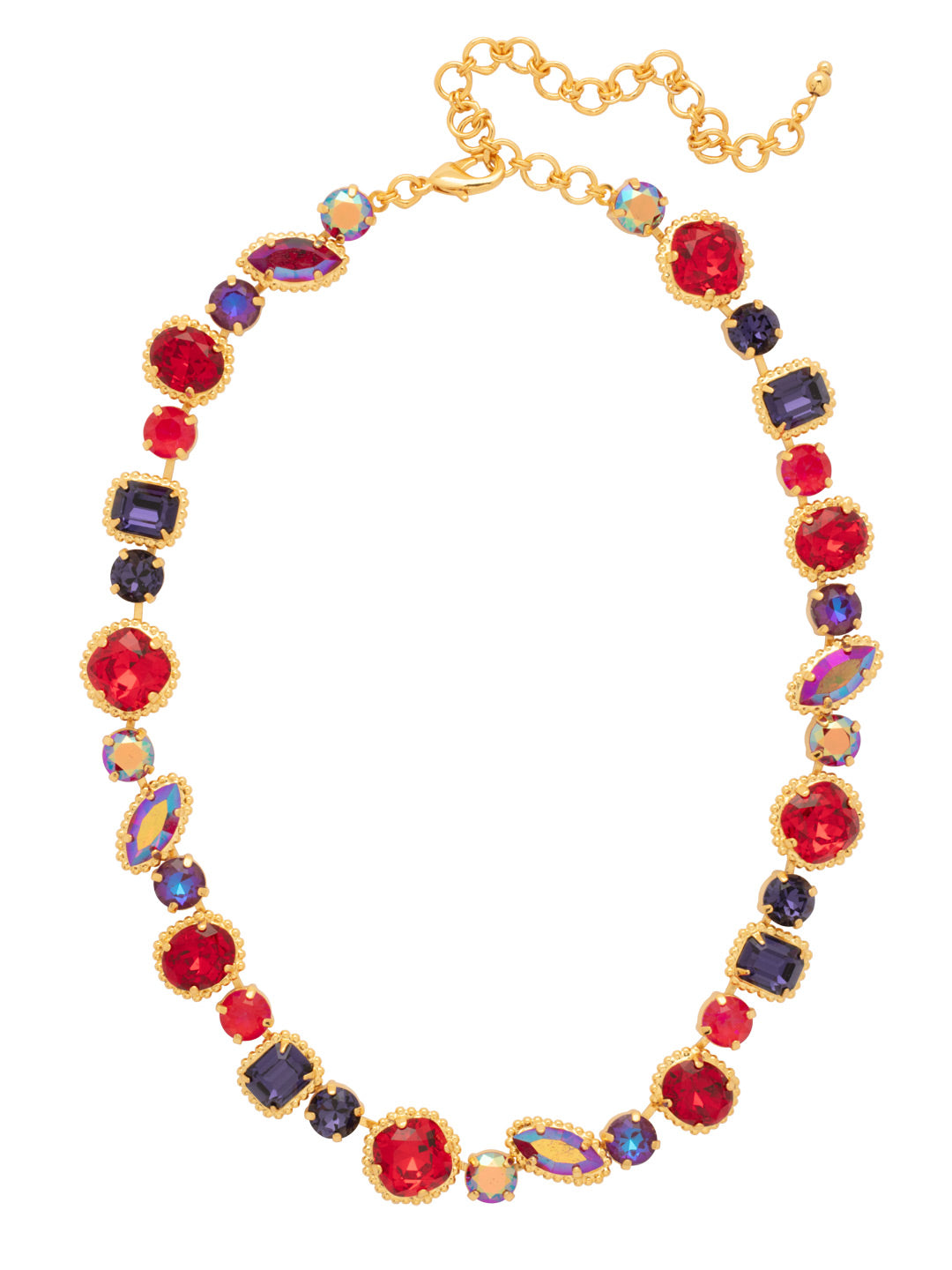 Cushion-Cut Tennis Necklace - NBX100BGREV