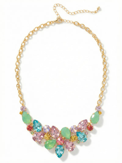 Dare To Pear Crystal Statement Necklace - NCP3BGCPO - <p>Feel your confidence boost when you place this bib necklace onto your collar. A gorgeous cluster of sparkling teardrop crystals make a bold statement, but you'll be the one who's shining bright! From Sorrelli's Candy Pop collection in our Bright Gold-tone finish.</p>
