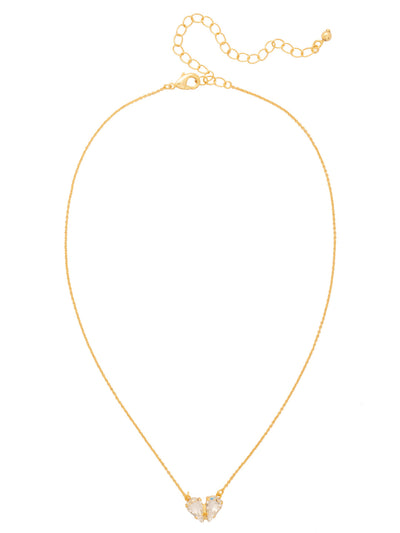 Marlowe Pendant Necklace - NEM11BGCRY - <p>Two glistening pear-cut crystals unite to form a radiant heart centerpiece in the Marlowe Pendant Necklace. Suspended from a dainty adjustable chain, this romantic design offers a delicate touch of sparkle for any neckline. (16-20 inches) From Sorrelli's Crystal collection in our Bright Gold-tone finish.</p>