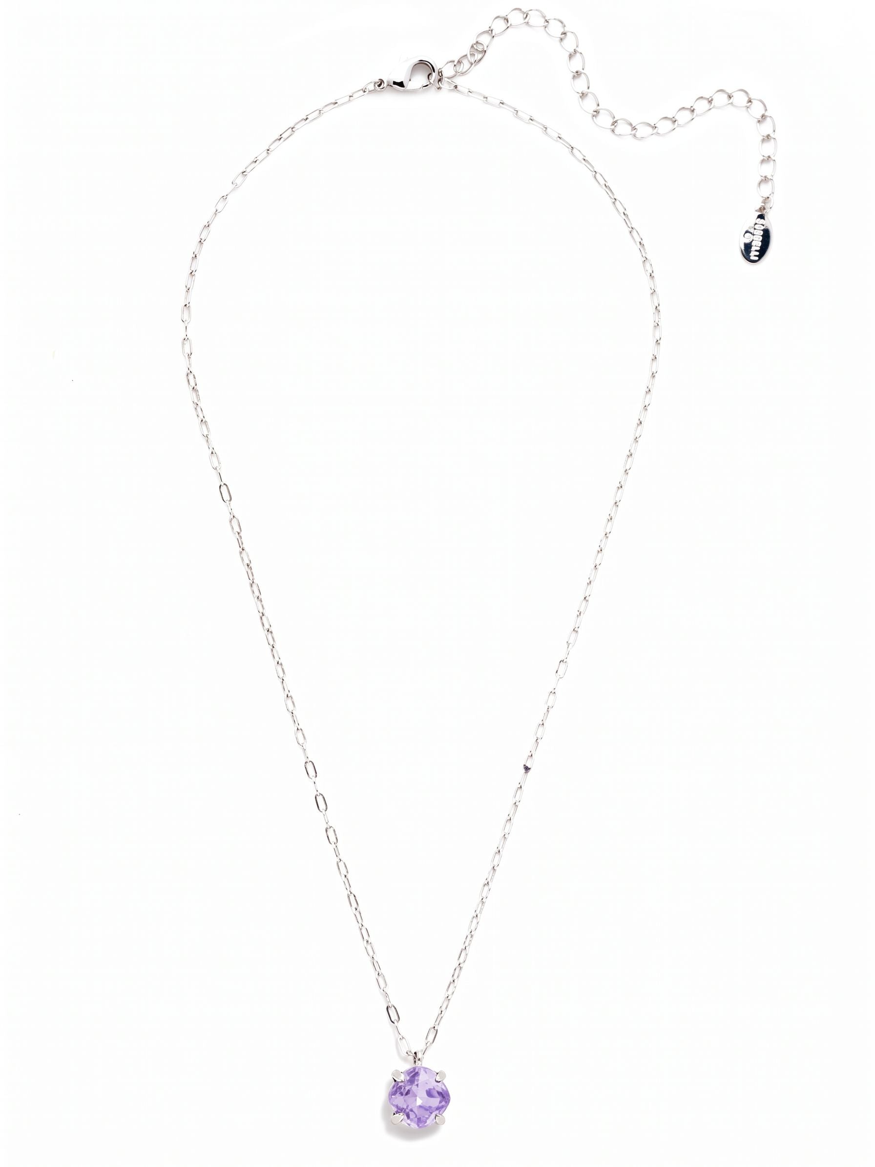 Siren Pendant Necklace - NEP22RHVI - <p>With a cushion-cut crystal and delicate chain, the Siren Pendant  will add a litle sparkle to your everyday look. From Sorrelli's Violet collection in our Palladium Silver-tone finish.</p>