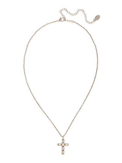 Teagan Cross Pendant Necklace - NEX6PDCAB - <p>The Teagan Cross Pendant Necklace features a single crystal encrusted cross hanging from an adjustable chain.</p>
