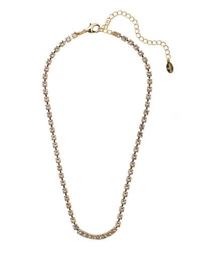 Marnie Tennis Necklace - NFA2BGCRY - <p>Perfect for dressing up or down, the classic Marnie Tennis Necklace features a repeating line of crystals secured by a lobster claw clasp. From Sorrelli's Crystal collection in our Bright Gold-tone finish.</p>