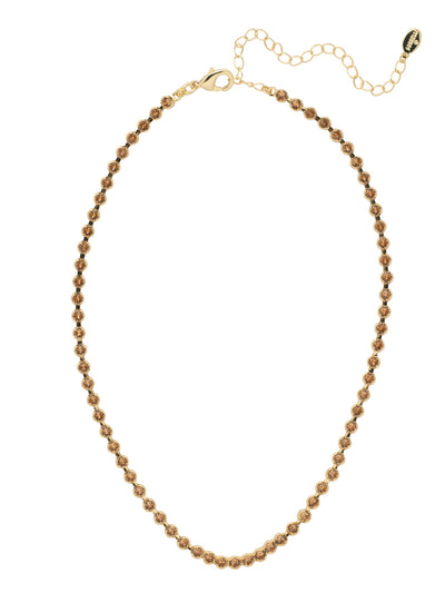 Marnie Tennis Necklace - NFA2BGLC - <p>Perfect for dressing up or down, the classic Marnie Tennis Necklace features a repeating line of crystals secured by a lobster claw clasp. From Sorrelli's Light Colorado collection in our Bright Gold-tone finish.</p>