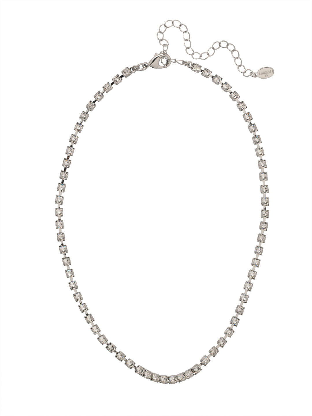 Marnie Tennis Necklace - NFA2PDCRY - <p>Perfect for dressing up or down, the classic Marnie Tennis Necklace features a repeating line of crystals secured by a lobster claw clasp. From Sorrelli's Crystal collection in our Palladium finish.</p>