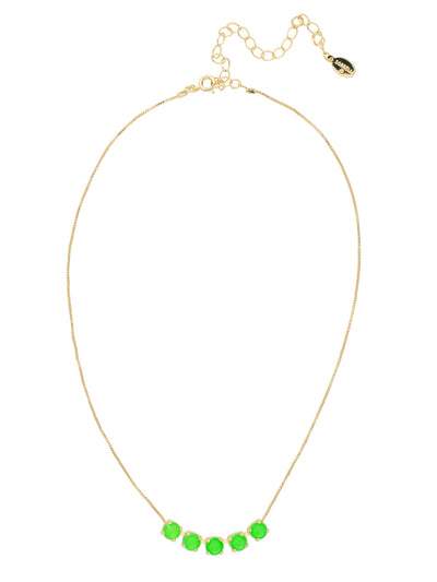 Shaughna Tennis Necklace - NFC84BGETG - <p>The Shaughna Tennis Necklace features five crystals on a delicate adjustable chain. (16-20 inches)</p>