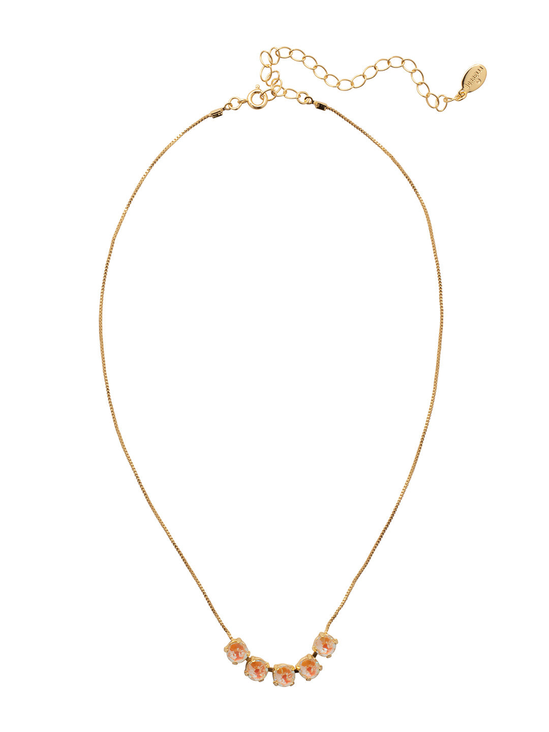 Shaughna Tennis Necklace - NFC84BGLTD - <p>The Shaughna Tennis Necklace features five crystals on a delicate adjustable chain. (16-20 inches)</p>