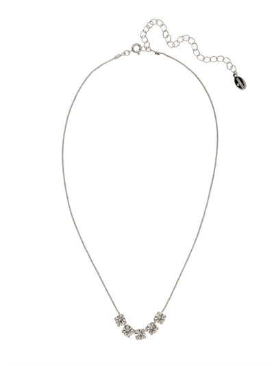 Shaughna Tennis Necklace - NFC84PDCRY - <p>The Shaughna Tennis Necklace features five crystals on a delicate adjustable chain. From Sorrelli's Crystal collection in our Palladium finish.</p>