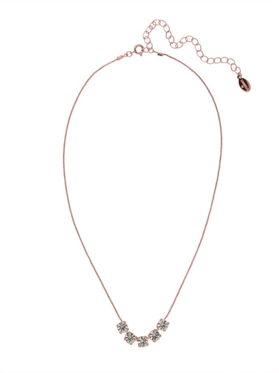 Shaughna Tennis Necklace - NFC84RGCRY - <p>The Shaughna Tennis Necklace features five crystals on a delicate adjustable chain. (16-20 inches) From Sorrelli's Crystal collection in our Rose Gold-tone finish.</p>