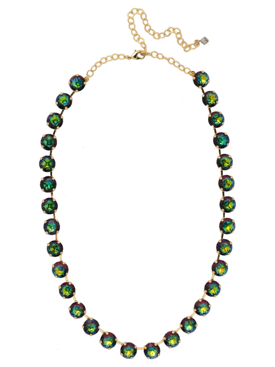 Mara Tennis Necklace - NFD75BGVO - <p>The Mara Tennis Necklace is a perfect blend of classic elegance and contemporary style! This stunning piece showcases a full line of rivoli cut crystals, instantly drawing attention. (16-20 inches) From Sorrelli's Volcano collection in our Bright Gold-tone finish.</p>