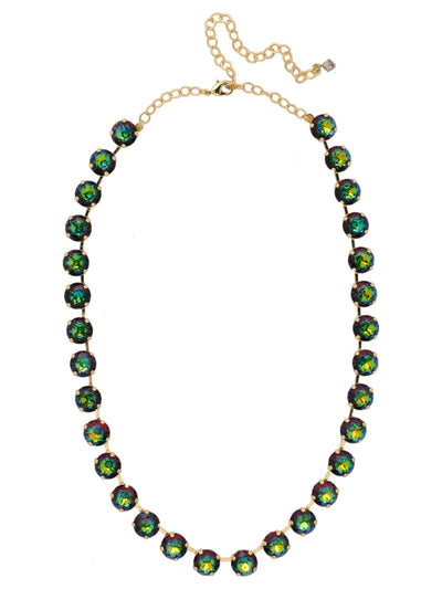 Mara Tennis Necklace - NFD75BGVO - <p>The Mara Tennis Necklace is a perfect blend of classic elegance and contemporary style! This stunning piece showcases a full line of rivoli cut crystals, instantly drawing attention. (16-20 inches) From Sorrelli's Volcano collection in our Bright Gold-tone finish.</p>