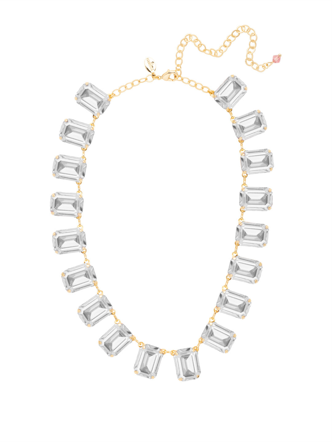 Julianna Emerald Statement Necklace - NFD77BGCRY - <p>The Julianna Emerald Statement Necklace features a row of octagon cut candy drop crystals around an adjustable chain, secured with a lobster claw clasp. From Sorrelli's Crystal collection in our Bright Gold-tone finish.</p>