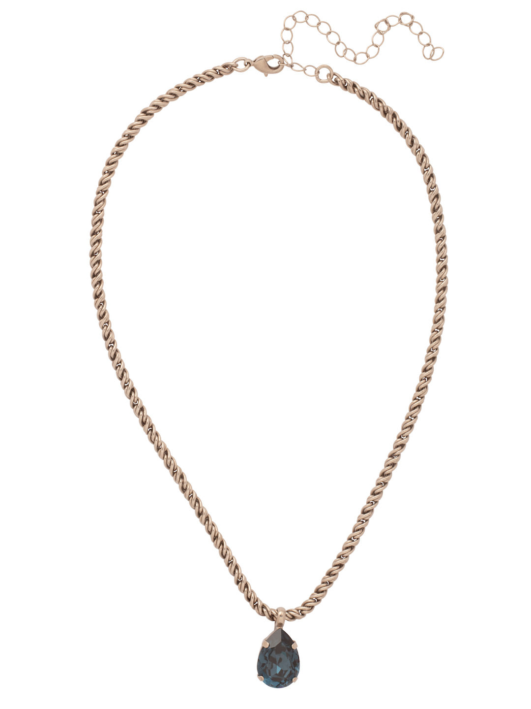Eileen Pendant Necklace - NFF10ASMON - <p>The Eileen Pendant Necklace features a single pear cut candy gem on an adjustable rope chain, secured by a lobster claw clasp. From Sorrelli's Montana collection in our Antique Silver-tone finish.</p>