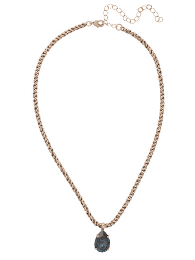 Eileen Pendant Necklace - NFF10ASMON - <p>The Eileen Pendant Necklace features a single pear cut candy gem on an adjustable rope chain, secured by a lobster claw clasp. From Sorrelli's Montana collection in our Antique Silver-tone finish.</p>