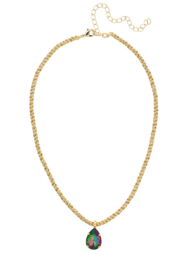 Eileen Pendant Necklace - NFF10BGVO - <p>The Eileen Pendant Necklace features a single pear cut candy gem on an adjustable rope chain, secured by a lobster claw clasp. From Sorrelli's Volcano collection in our Bright Gold-tone finish.</p>
